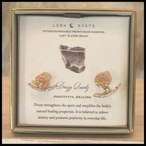 ⚡️Luna Norte Druzy Quartz Earrings